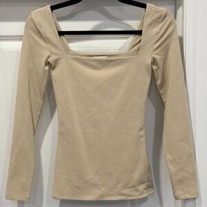 Aritzia Contour Squareneck Hip Longsleeve